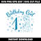 birthday girl elsa 1st svg