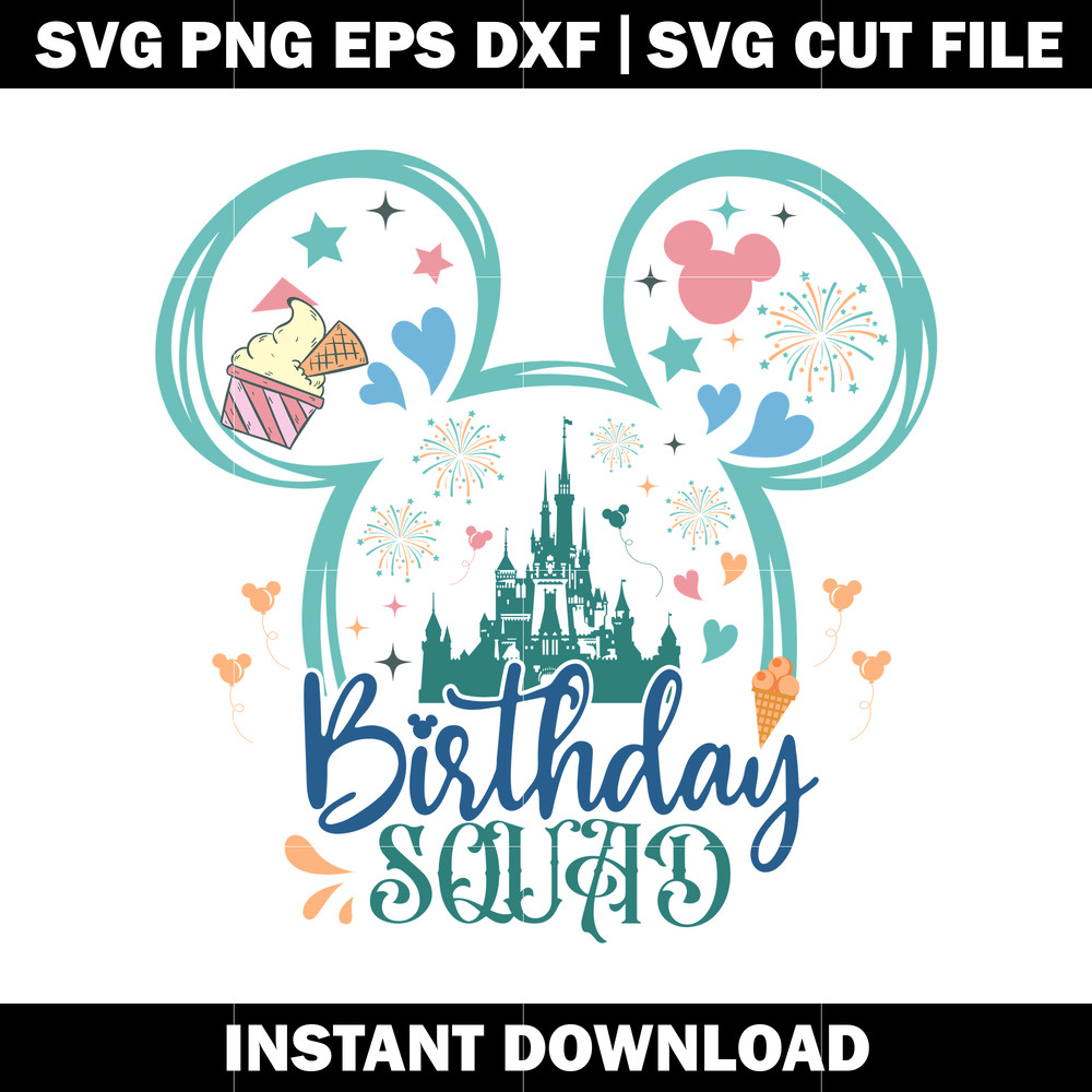 Birthday squad svg