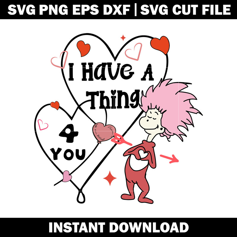 Dr Seuss a cat and a heart svg