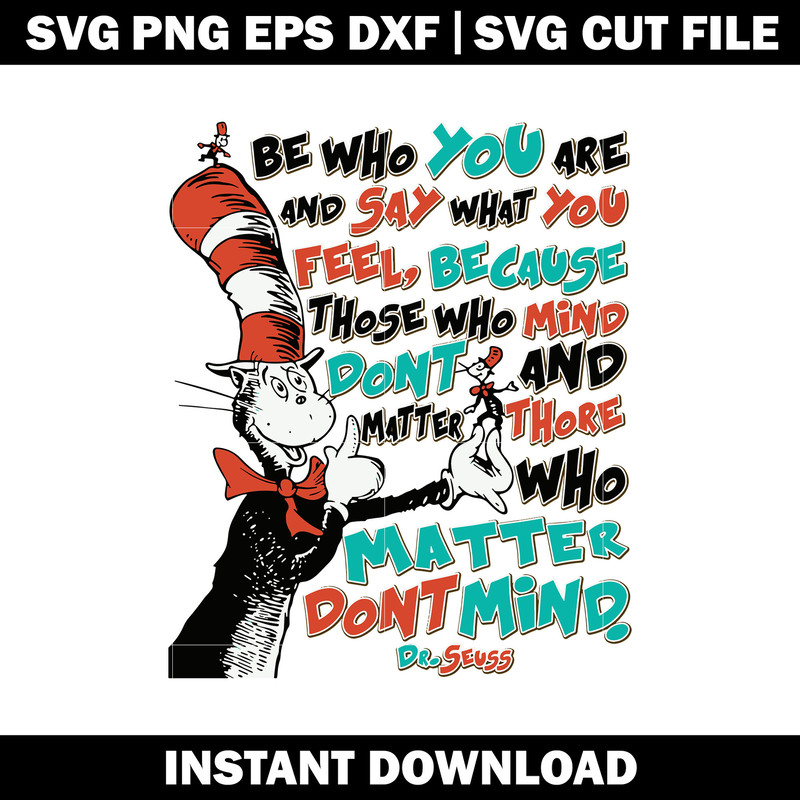 Dr seuss be who you svg