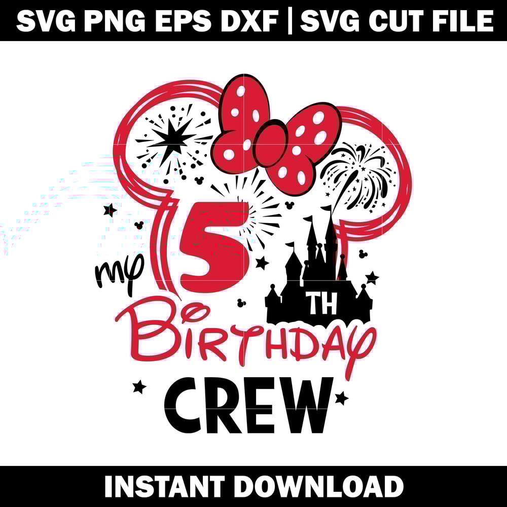 Mouse My 5th Birthday svg