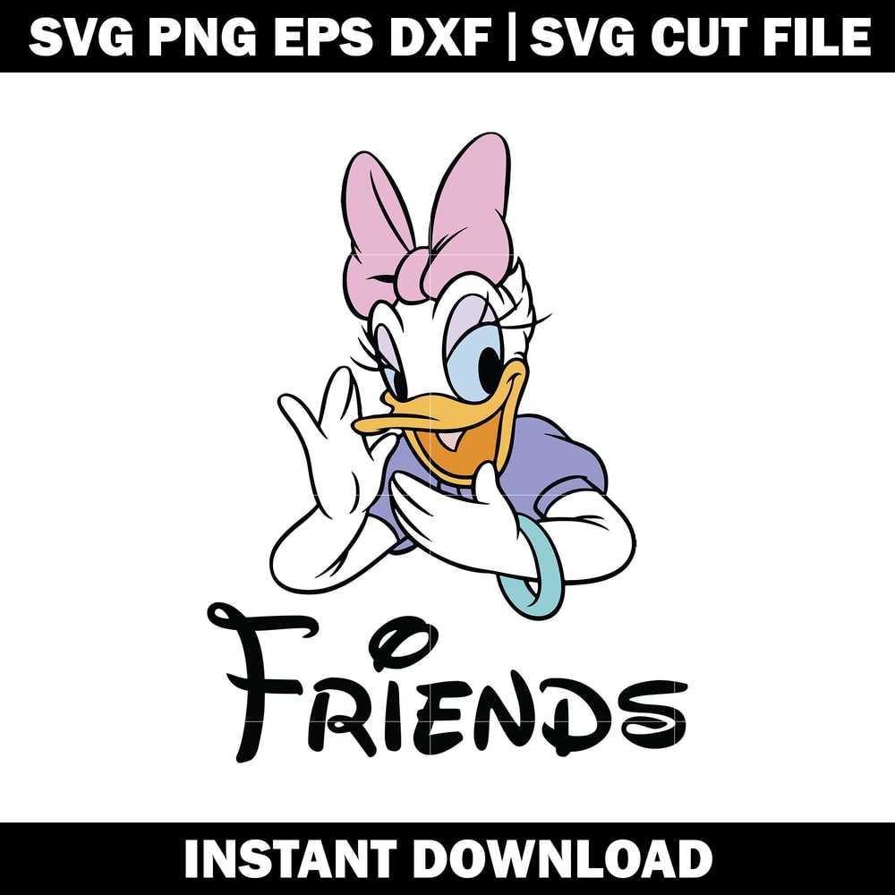 Daisy duck disney friends Svg