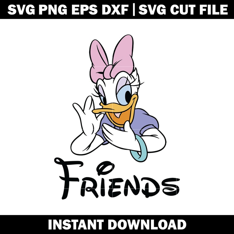 Daisy duck disney friends Svg