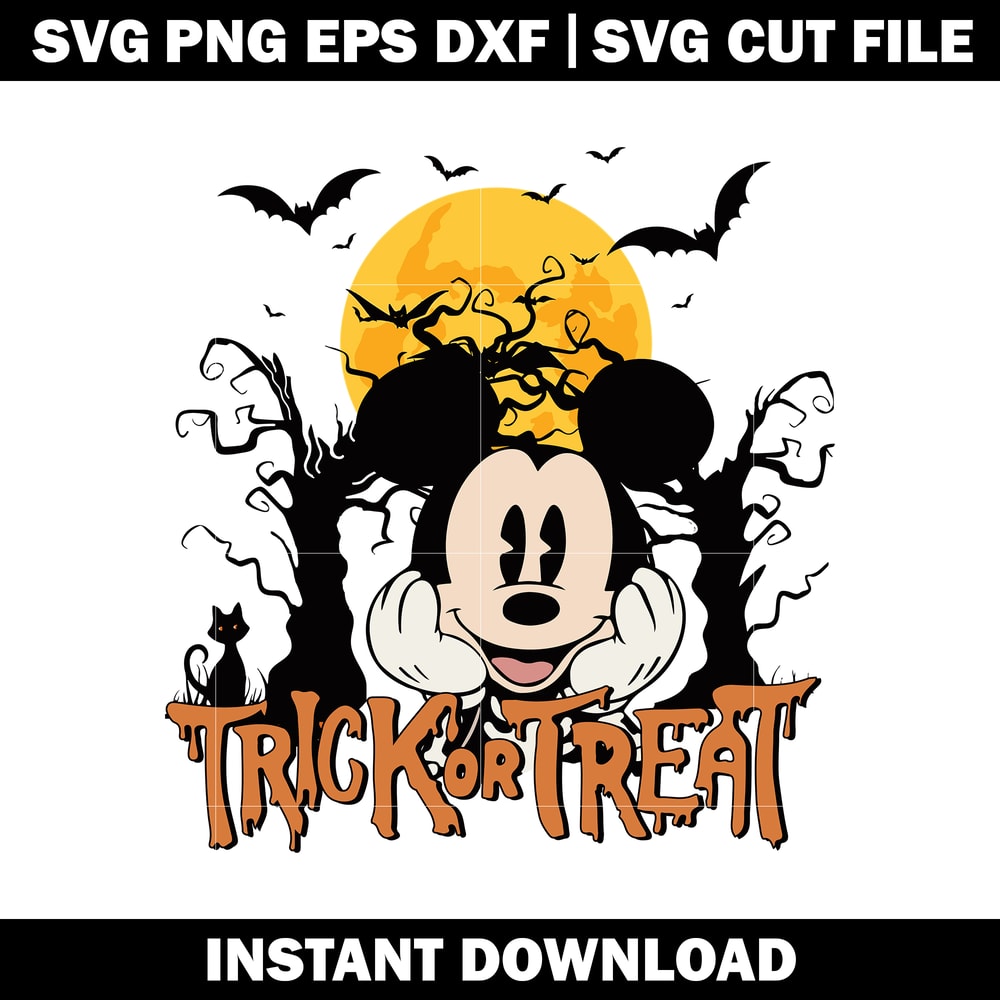 trick or treat mickey mouse svg