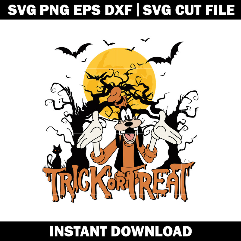 Trick or Treat Goofy svg