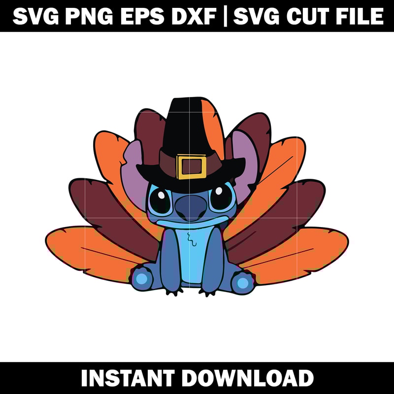 Stitch turkey svg