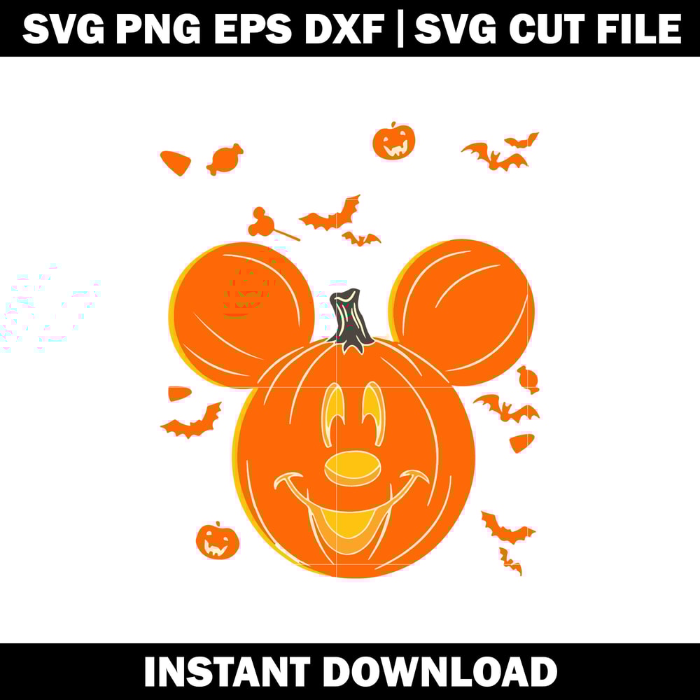 Mickey and Minnie Pumpkin svg