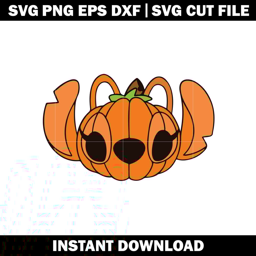 Stitch Pumpkin svg