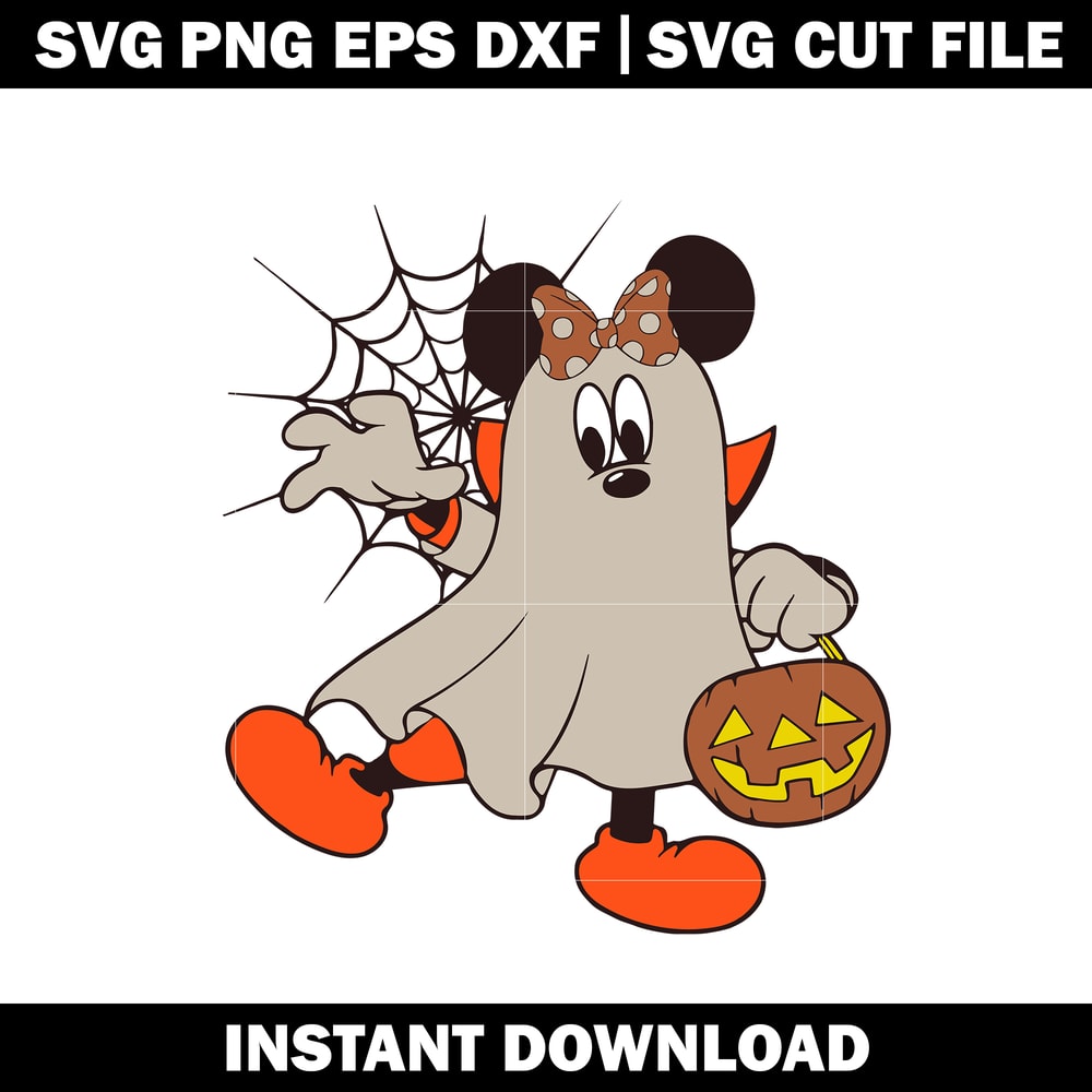 Mickey girl ghost svg