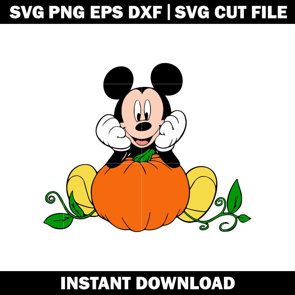 Mickey mouse halloween Pumpkin svg