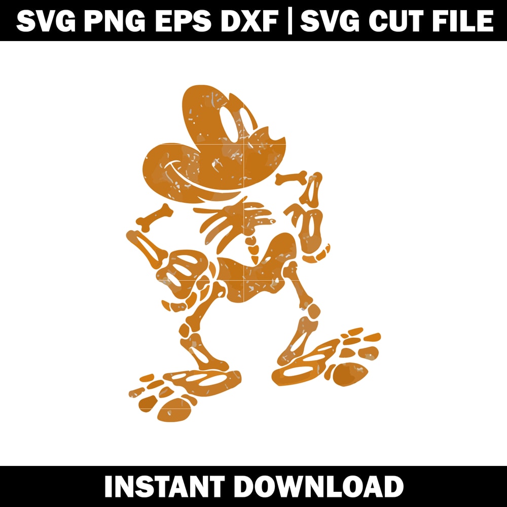 Disney Mickey Mouse Halloween Bones svg