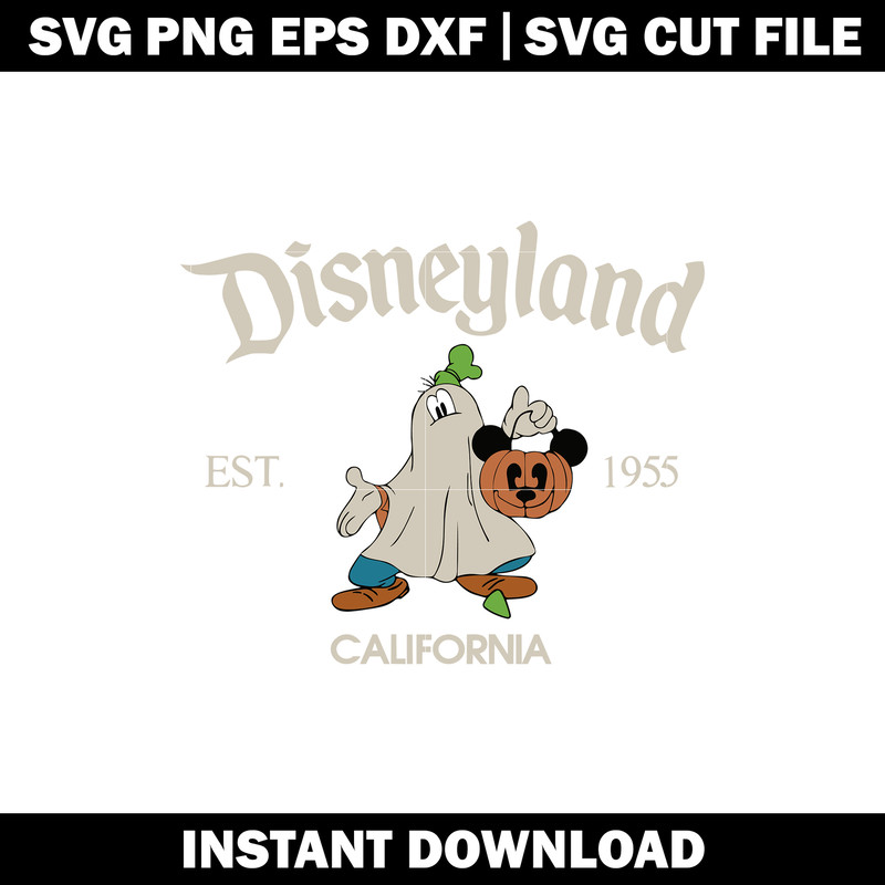 Disney land goofy ghost svg