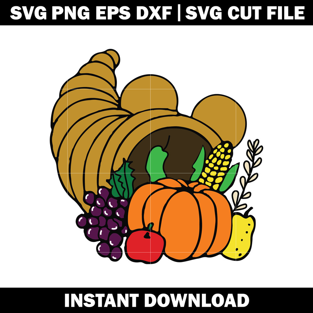 Cornucopia halloween svg