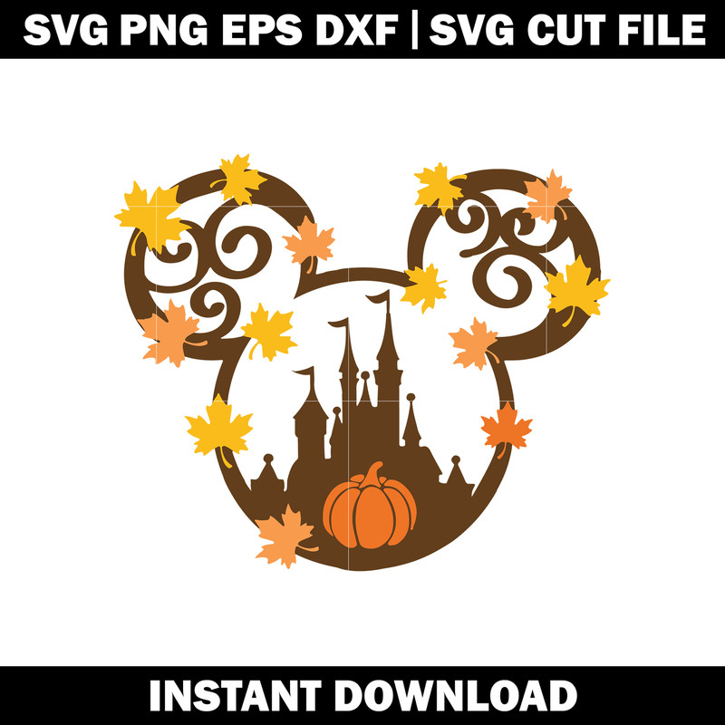 Castle mickey halloween svg
