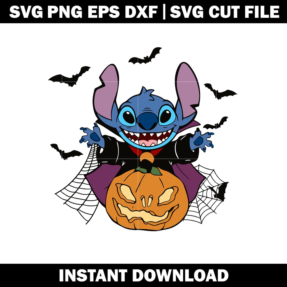 Stitch Vampire Halloween svg