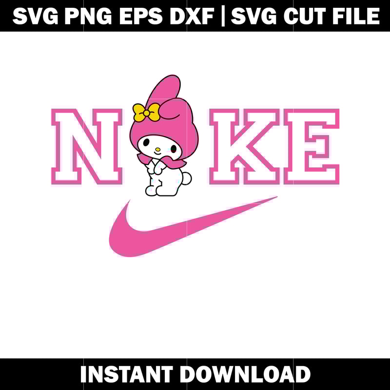 my melody Nike svg