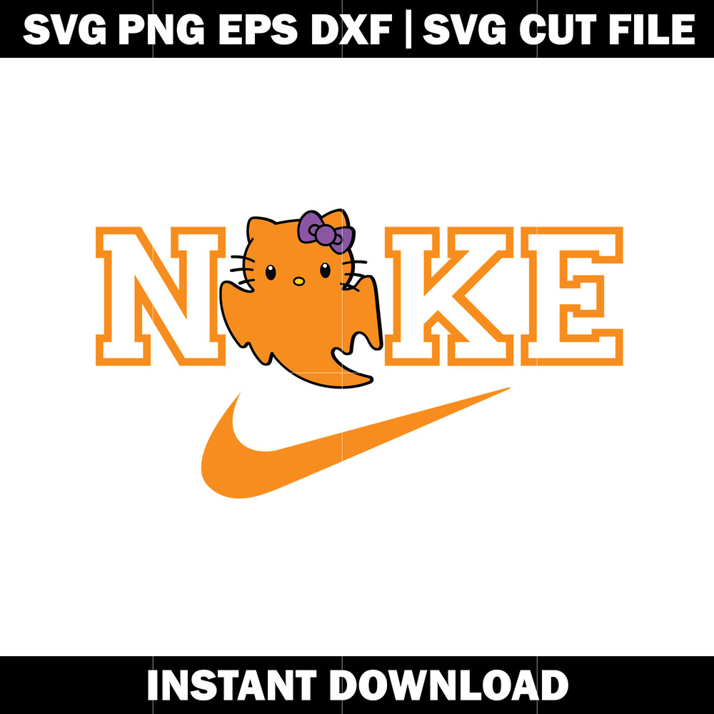 Hello Kitty Ghost nike svg