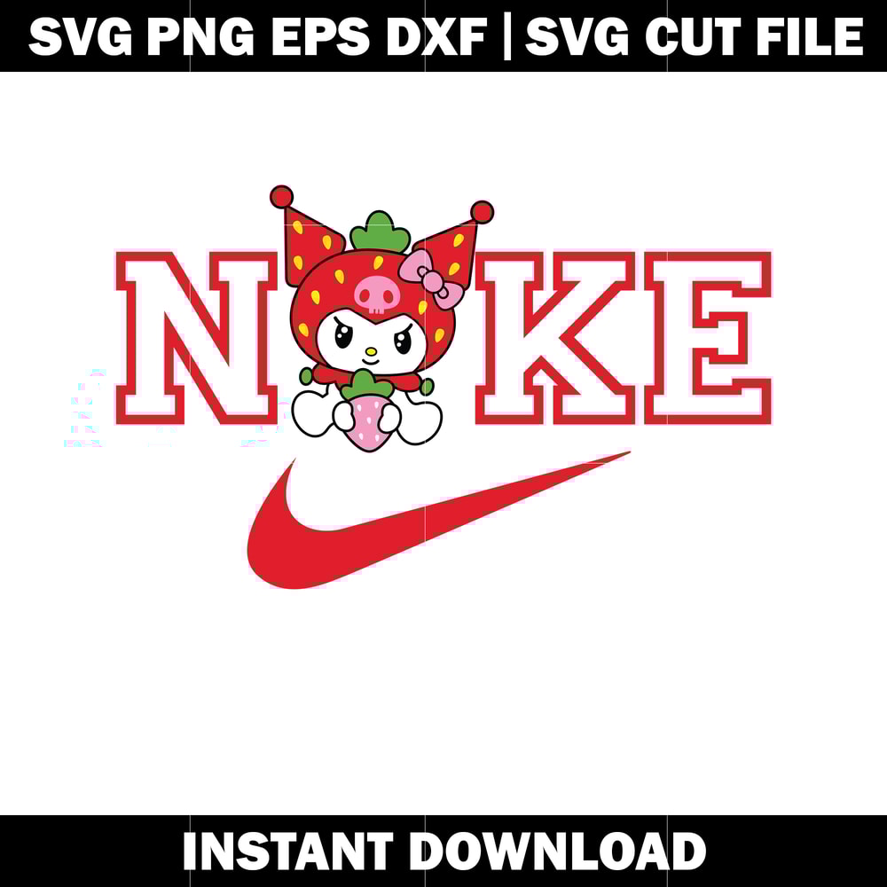 Nike Kuromi strawberry svg