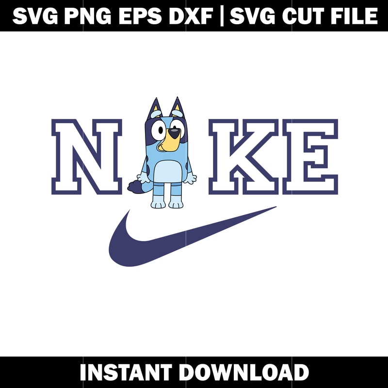 Bluey cartoon Nike svg