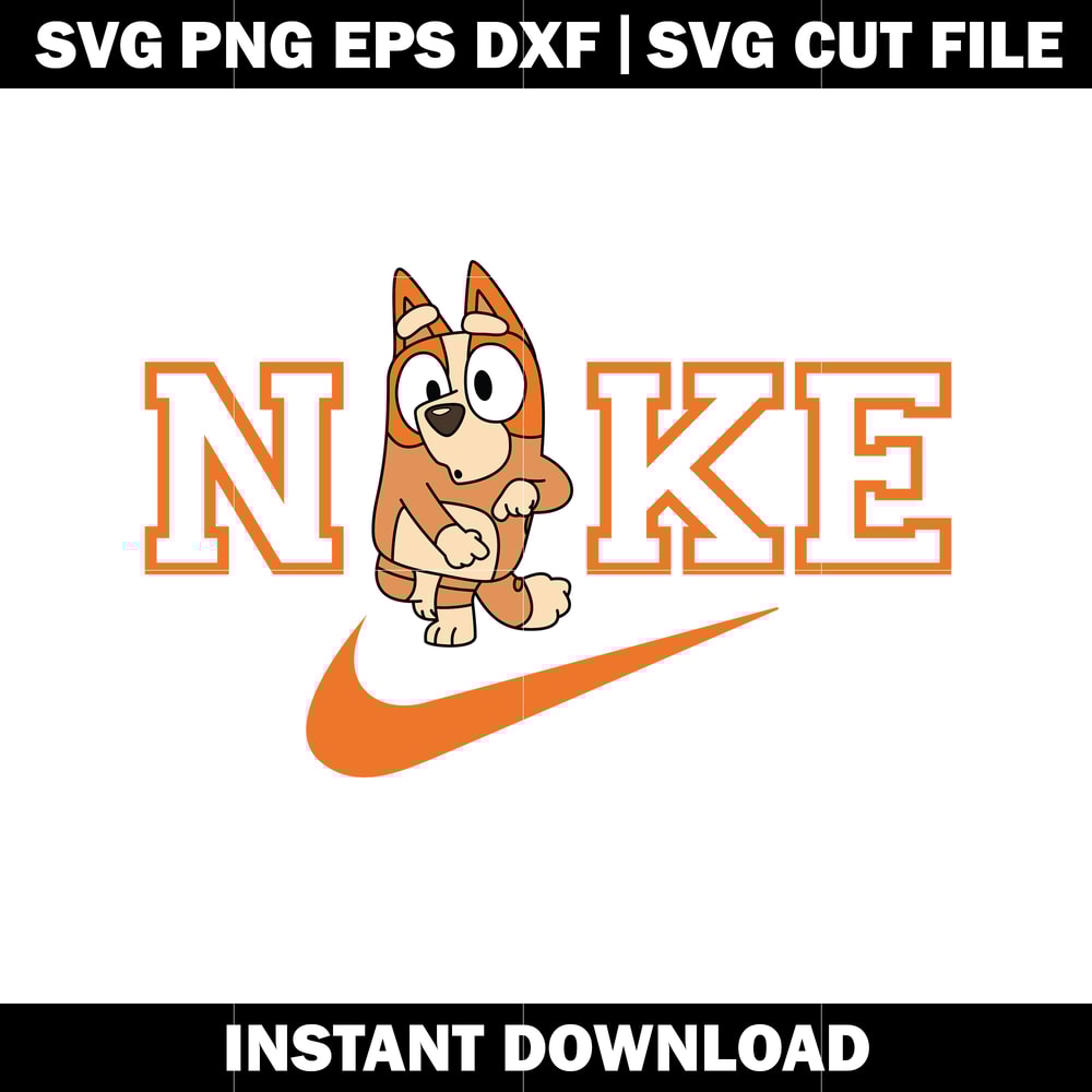 Bluey Bingo Nike svg