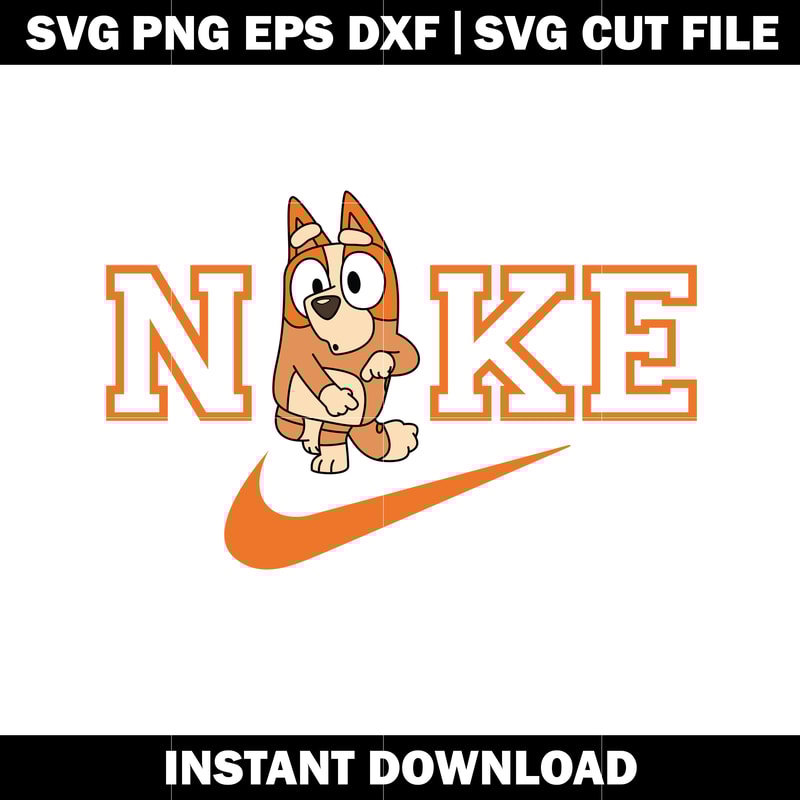 Bluey Bingo Nike svg