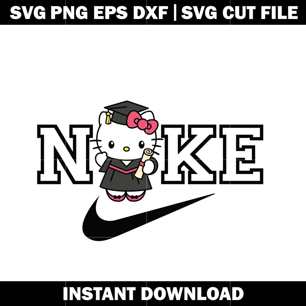 Hello Senior Kitty Nike svg