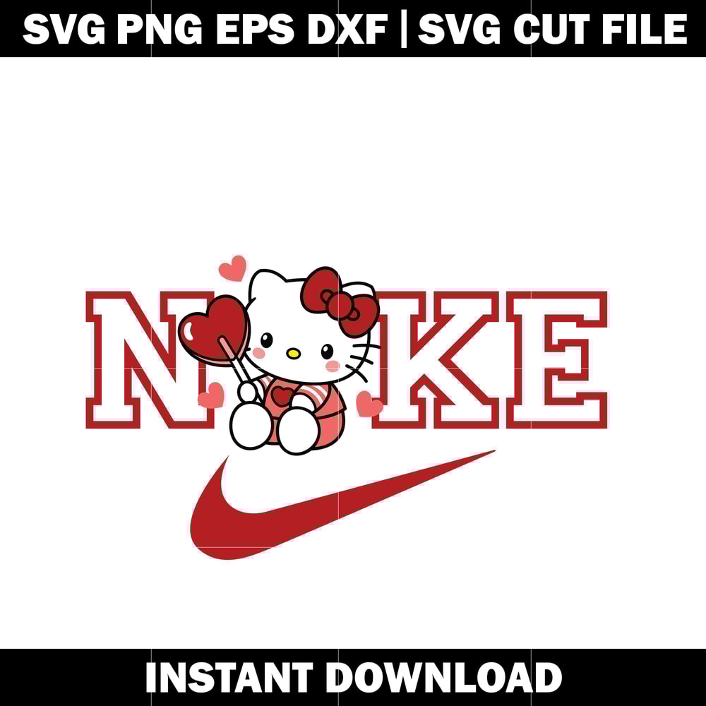 Candy Heart Hello Kitty svg