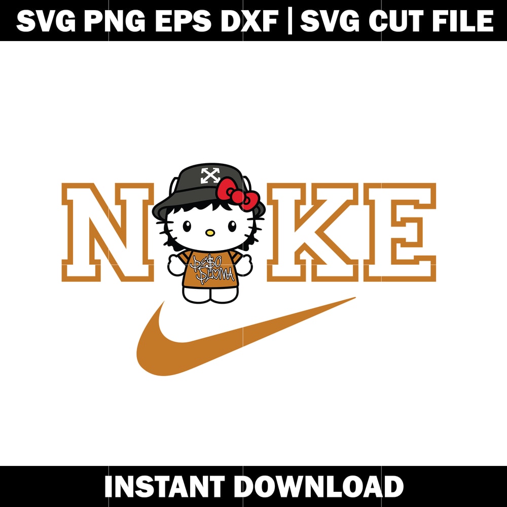 Hello Kitty Peso Pluma nike svg