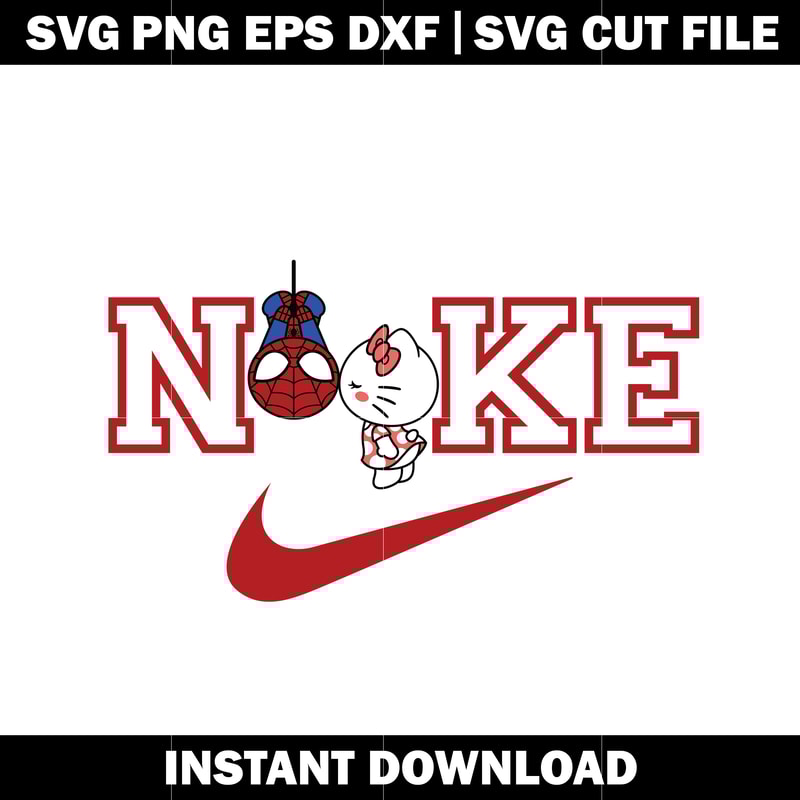 Hello Kitty * spider man nike svg