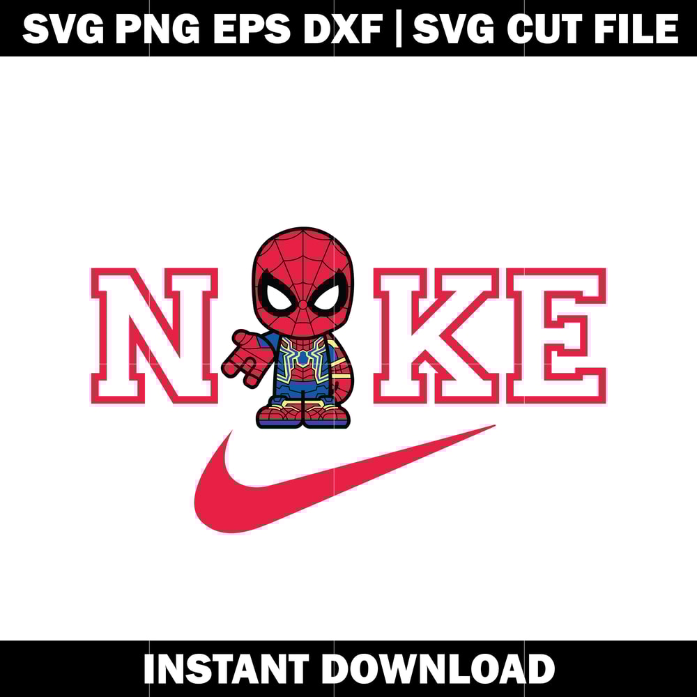 Spiderman Chibi nike svg