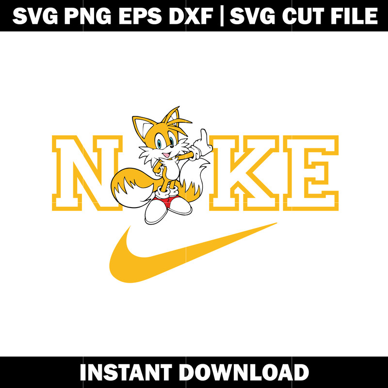 How to Draw Tails nike svg