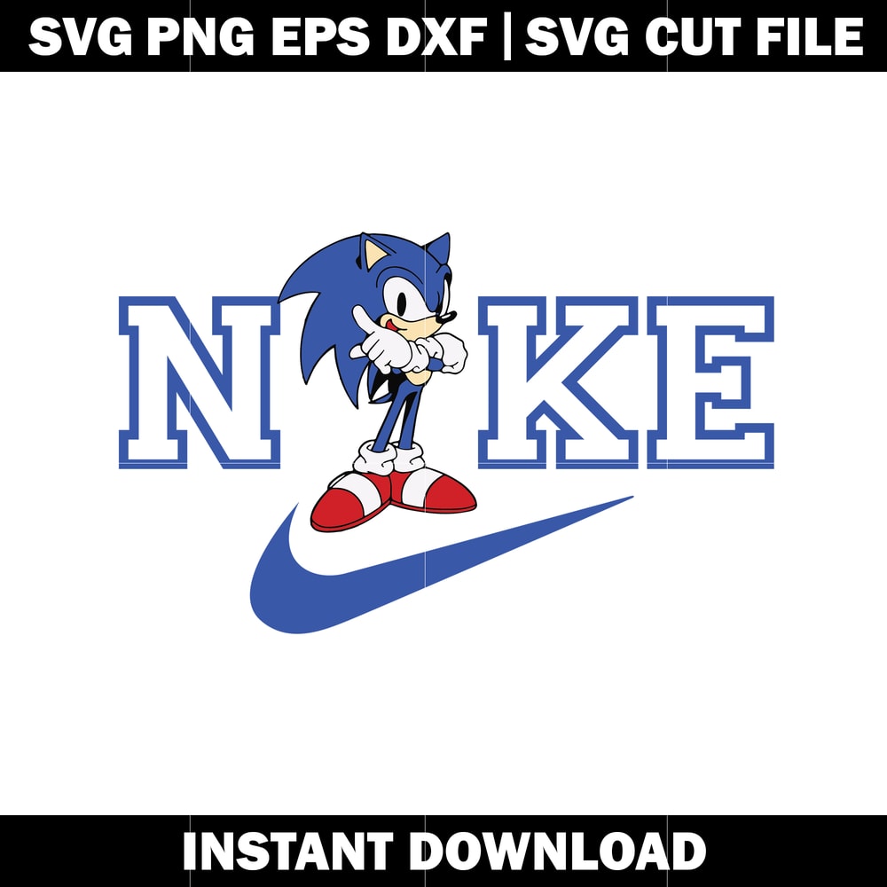 Nike Sonic the Hedgehog svg