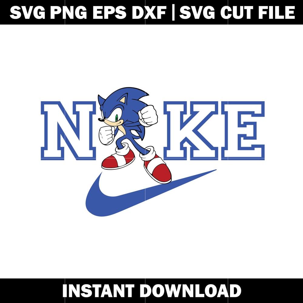 Sonic the Hedgehog nike svg