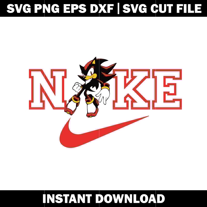 Shadow the Hedgehog nike svg
