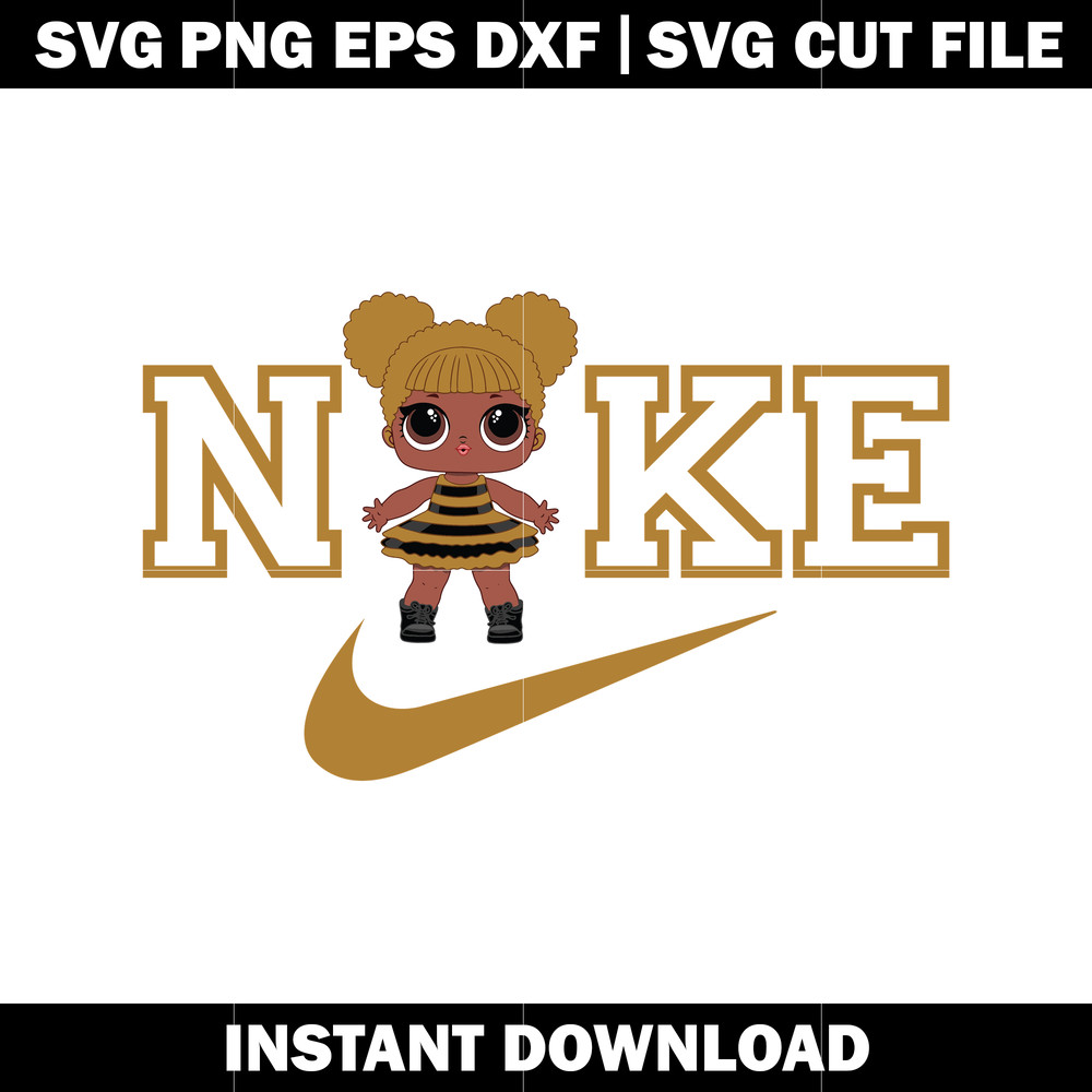l.o.l. plush doll queen bee nike svg
