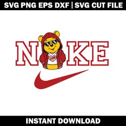 nike love winnie the pooh svg, pooh svg, logo brand svg, cartoon svg, nike svg, logo design svg, digital download.