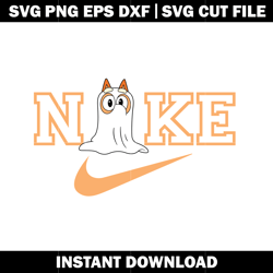 nike bluey bingo halloween svg, bluey svg, logo brand svg, cartoon svg, nike svg, logo design svg, digital download.