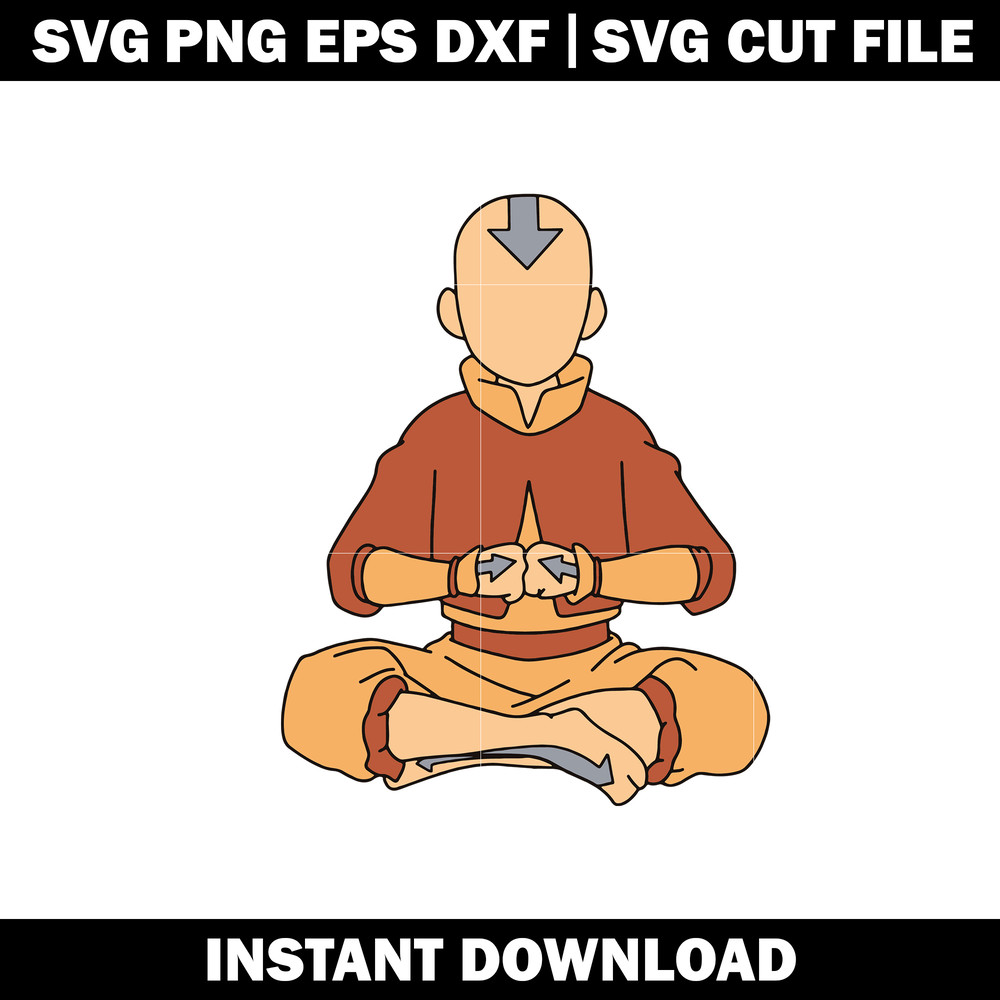 Aang anime design svg
