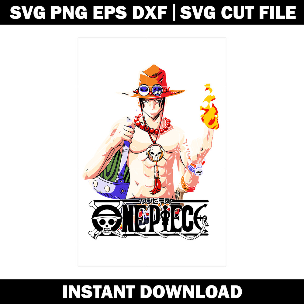 Portgas anime design svg