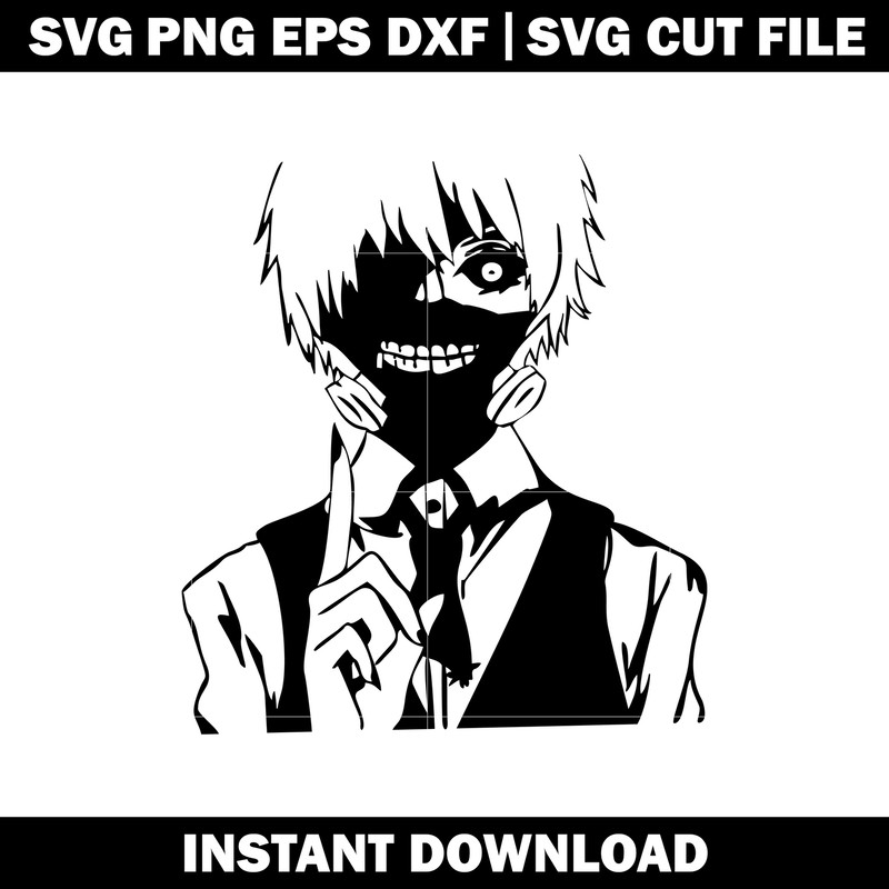 Keneki Ken Face Mask Tokyo Ghoul Svg