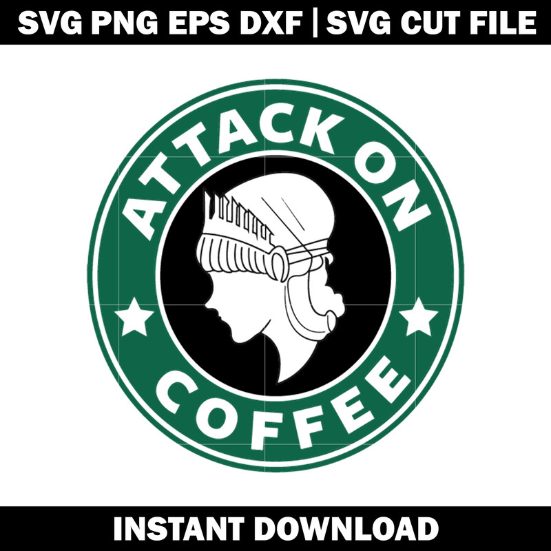 Attack On Coffee Svg