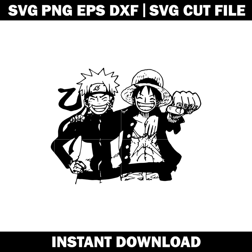 Naruto And Luffy Svg