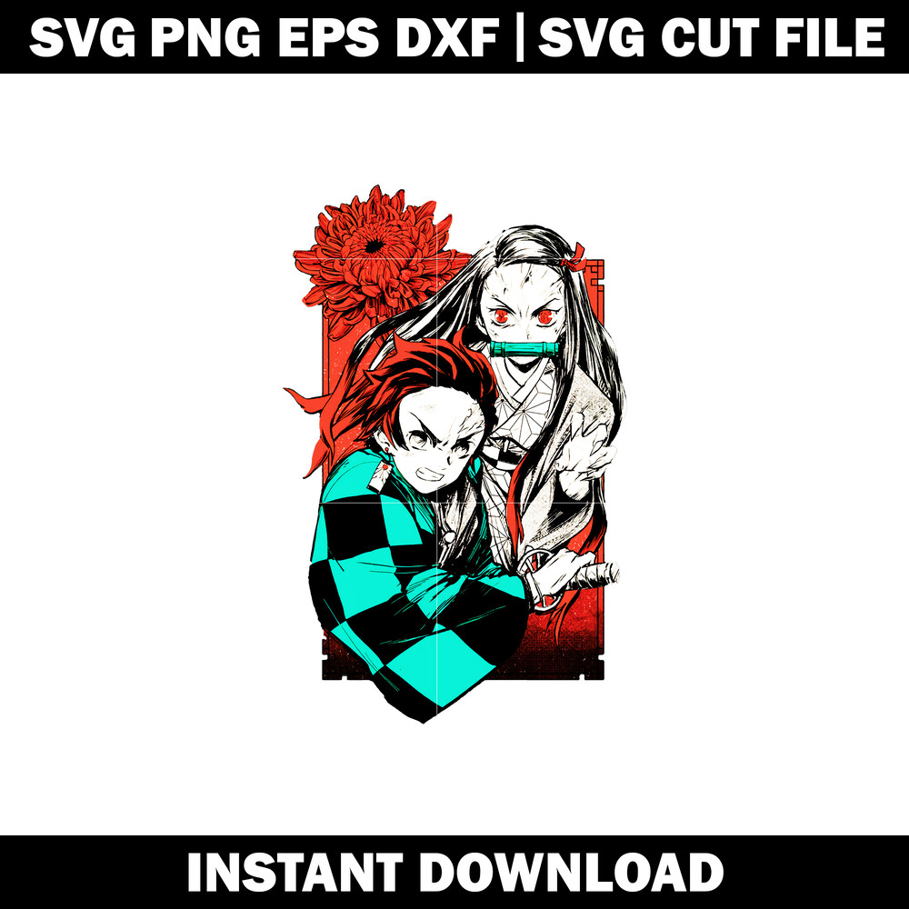 Tanjiro And Nezuko Kamado Svg