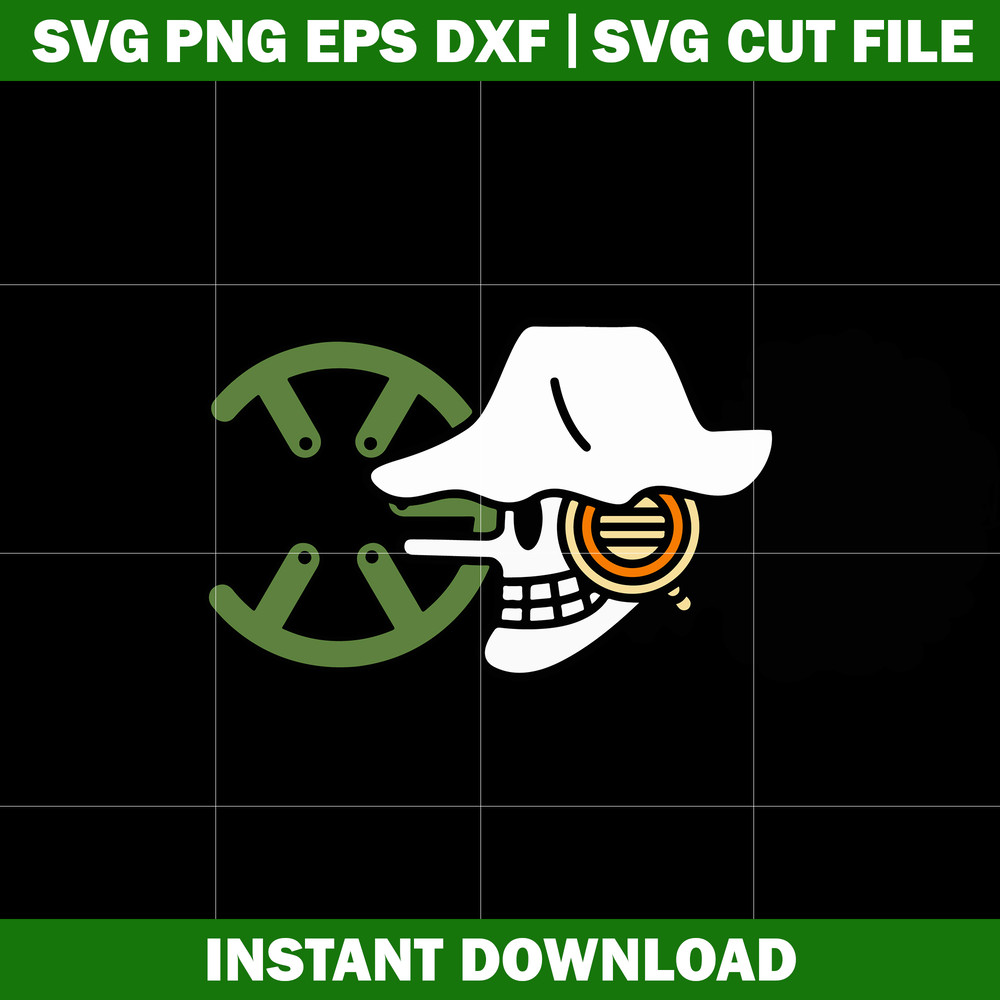 One Piece Jolly Roger Nursery Usopp Svg