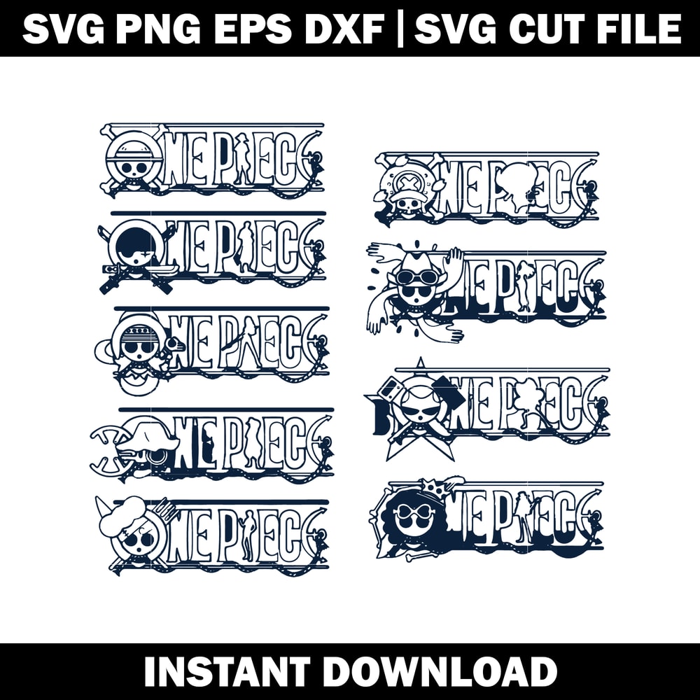 One Piece Logo anime svg