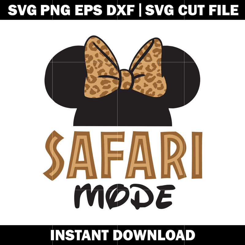 Safari Mode, Leopard, Mickey Minnie Mouse svg