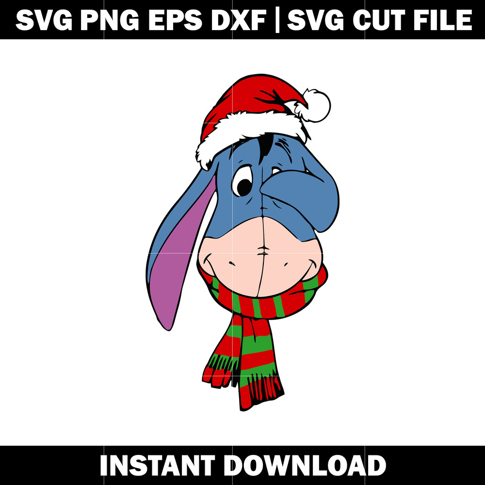 Boys winnie the pooh santa eeyore vacation svg