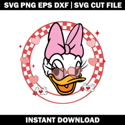 daisy duck head svg, cartoon svg, disney vacation svg, logo design svg, digital file, instant download.