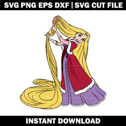 christmas rapunzel disney princess rapunzel svg, disney vacation svg, logo design svg, digital file, instant download.