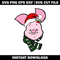Piglet Christmas Svg